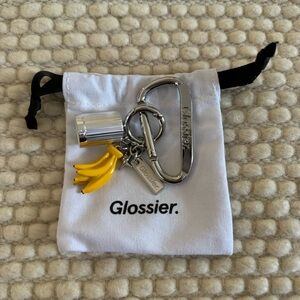 Glossier Banana Key Chain nwt